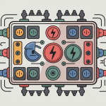 Illustration symbole disjoncteur sur tableau électrique