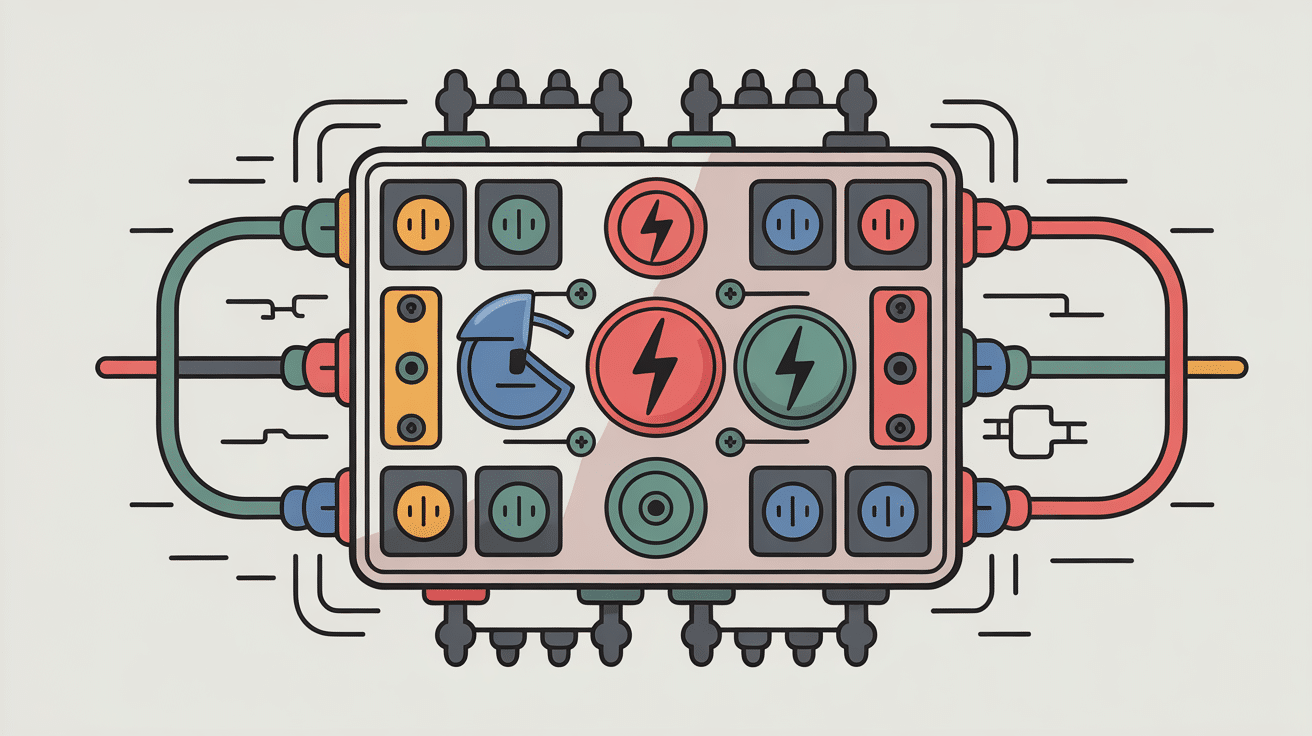 Illustration symbole disjoncteur sur tableau électrique