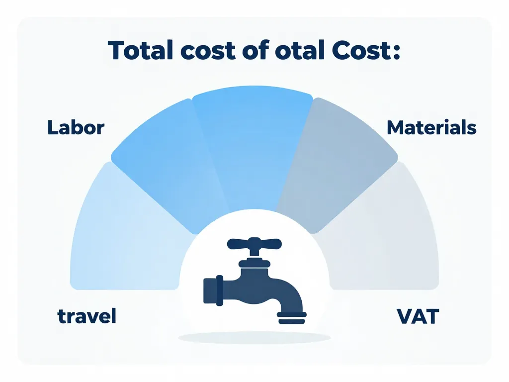 Diagramme du tarif plombier changement robinet facteurs de coût