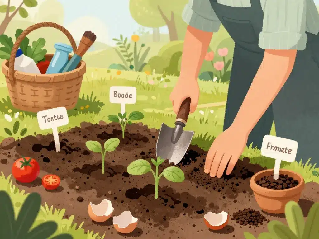 truc de grand-mère pour avoir de belles tomates, préparation des plants au jardin