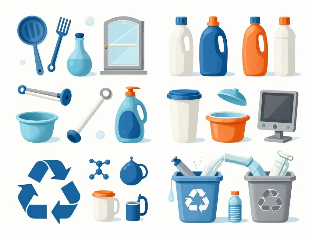 illustration usages recyclage silicone plastique