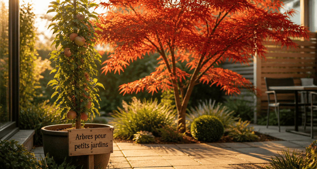 arbres pour petit jardin érable du Japon pommier