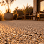 béton desactivé terrasse texture granulats