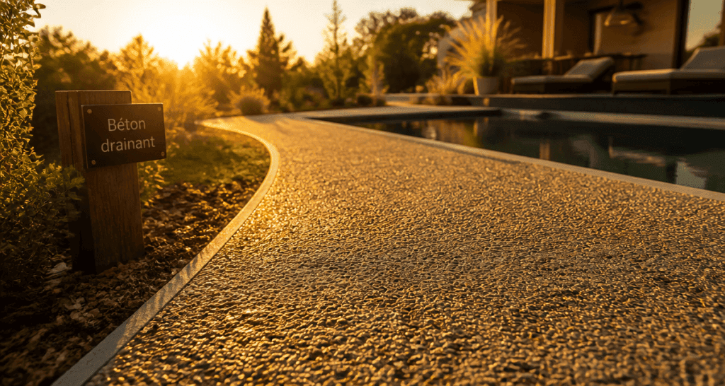 béton drainant prix m2 allée jardin