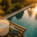 chlore choc piscine préparation seau et piscine limpide