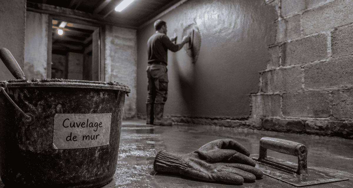 cuvelage mur sur parpaing en cave