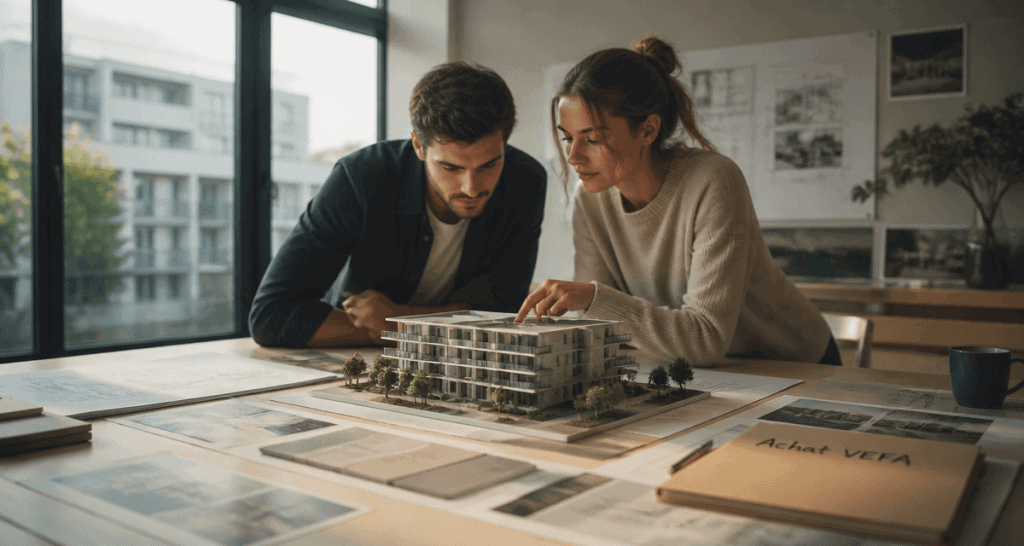 faut il acheter en vefa aujourd'hui maquette immobilière couple
