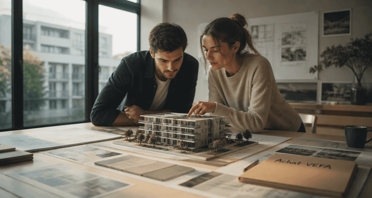 faut il acheter en vefa aujourd'hui maquette immobilière couple