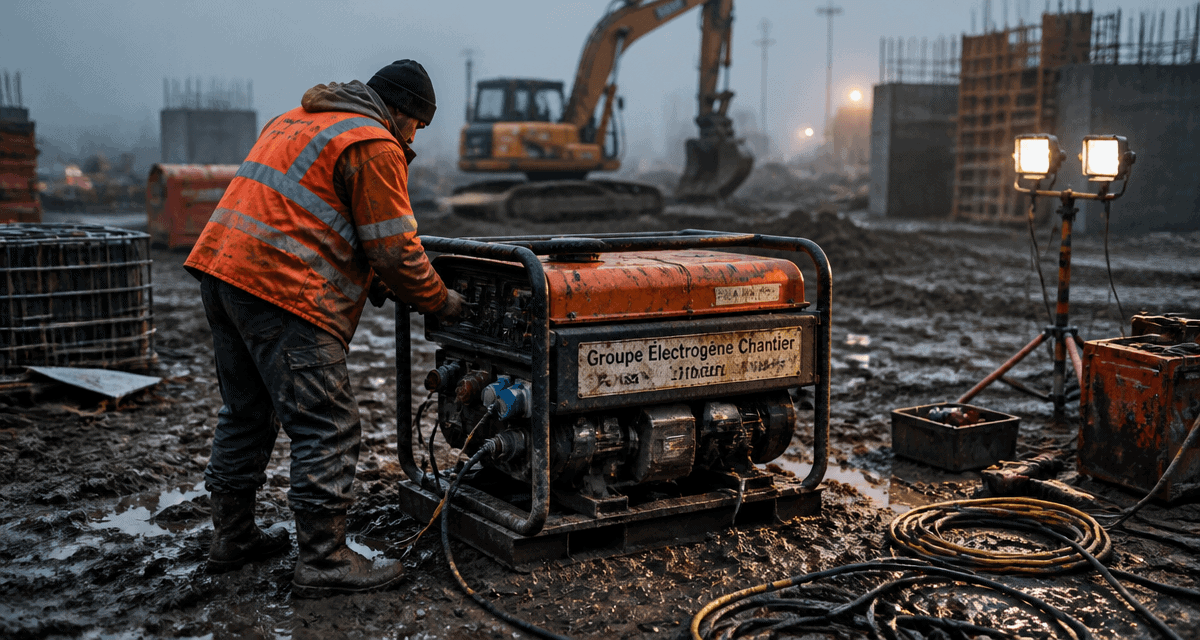groupe electrogene chantier sur site