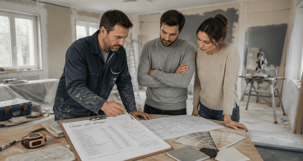 les artisans du batiment en pleine rénovation