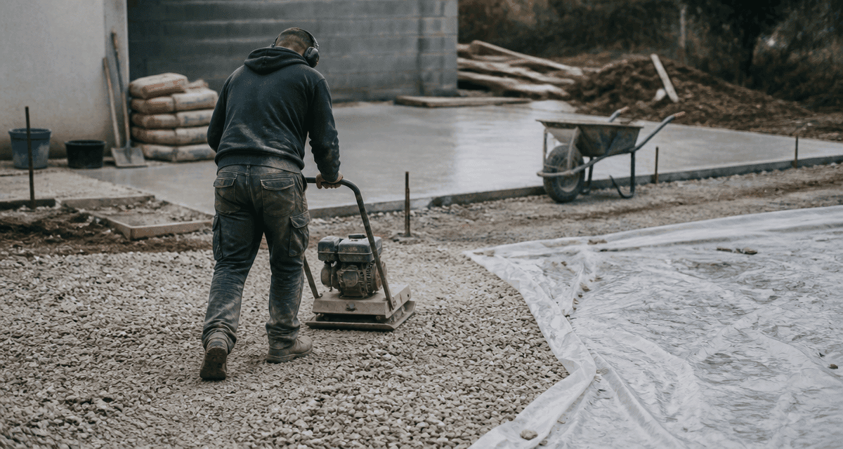 peut-on couler une dalle béton directement sur la terre ouvrier chantier