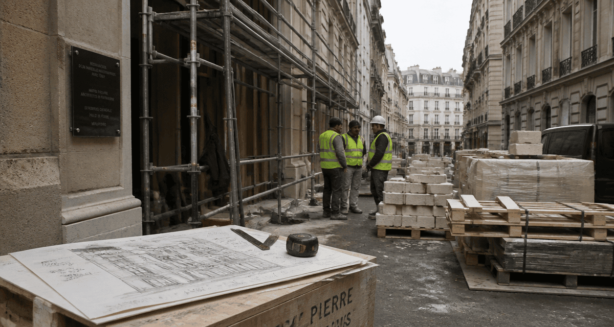 Réhabilitation de bâtiments anciens Paris façade en rénovation