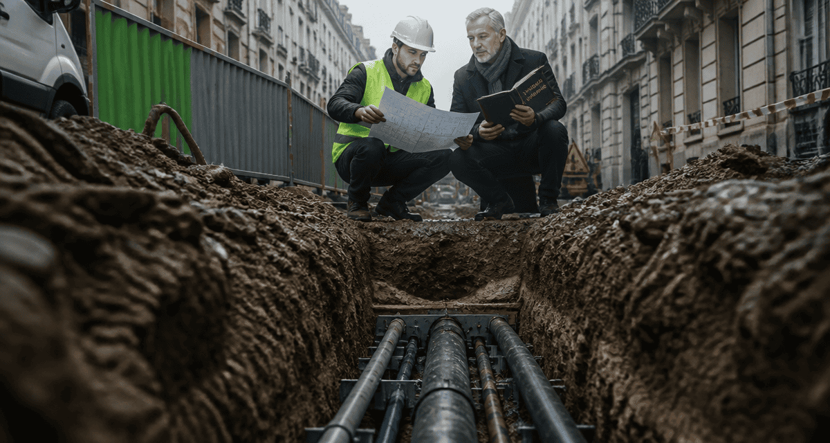 servitude de trefond tranchée profonde canalisations notaire