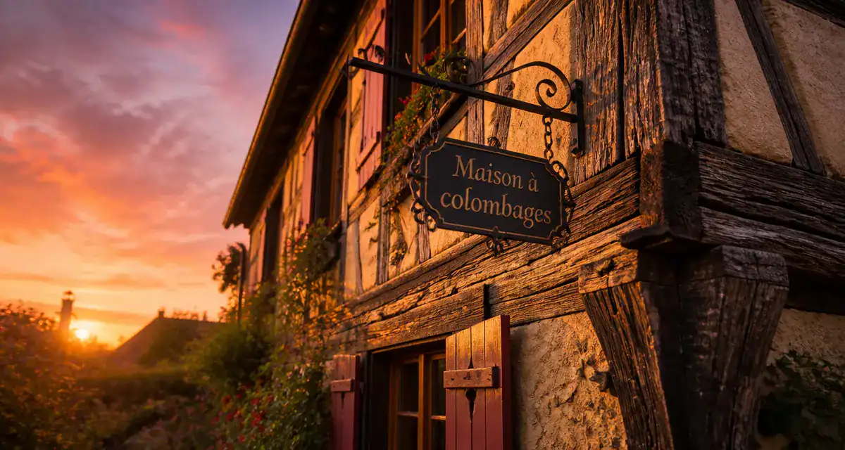 colombage maison détail poutres chêne