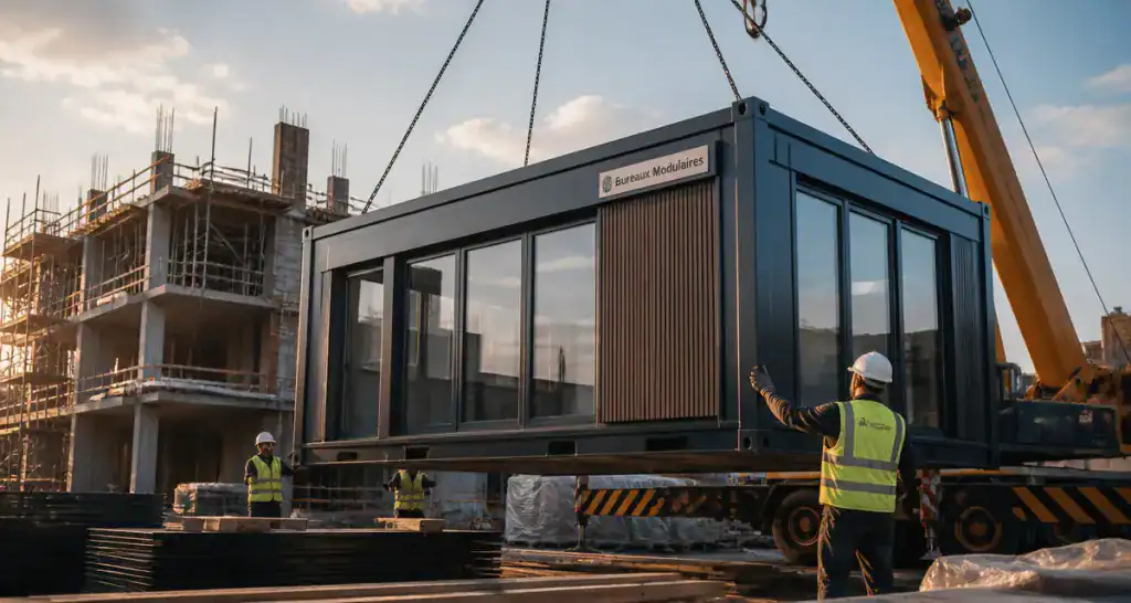 construction bureaux modulaires installation chantier