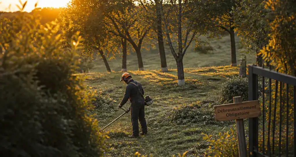 Débroussaillement ou débroussaillage en lisière de forêt