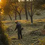 Débroussaillement ou débroussaillage en lisière de forêt