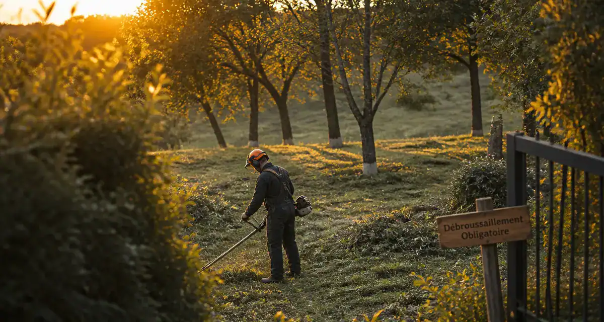 Débroussaillement ou débroussaillage en lisière de forêt