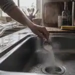 désodorisant canalisation évier inox bicarbonate vinaigre