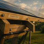 Fabriquer support panneau solaire bois : châssis en chevrons robustes traité hydrofuge