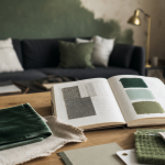 le vert se marie avec quelle couleur : verts, gris anthracite et beige crème en déco