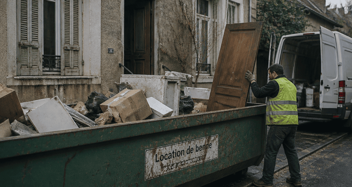 prix location benne pour vider maison