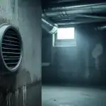 ventilation mecanique sous sol bouche extraction mur beton