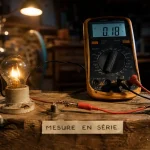 Brancher un amperemetre en série, polarité et calibre sur circuit