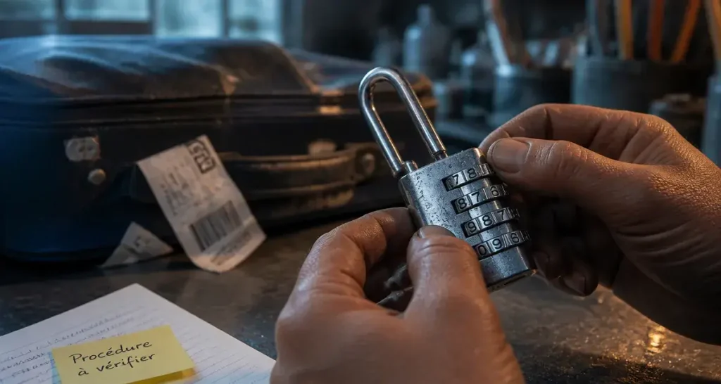 cadenas code bloqué, déverrouillage sans casser