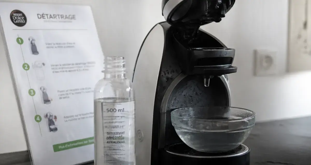 Comment détartrer dolce gusto : 500 ml de solution détartrante et rinçage sans goût résiduel