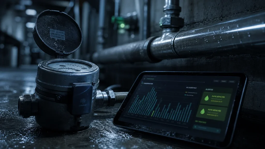 Compteur d eau connecté avec alertes fuite et télérelevé
