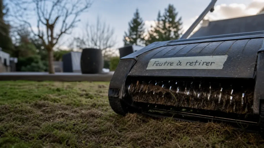 Démousseur ou scarificateur : enlever feutre et mousse sur pelouse