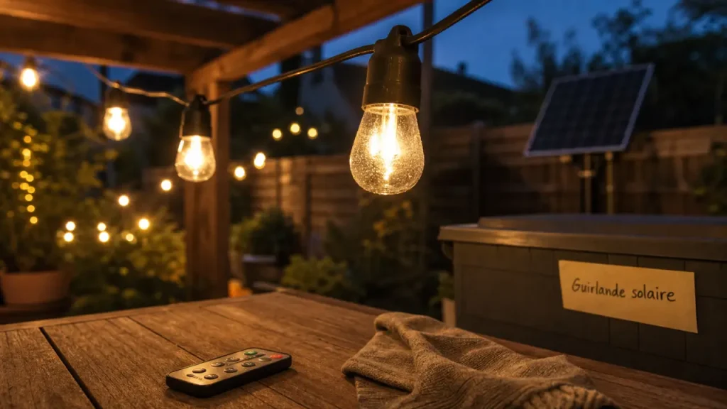 IP55, autonomie, longueur : les vrais critères pour choisir une guirlande solaire extérieure