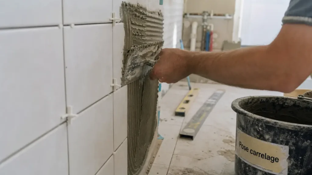 Carrelage mural : support sain, calepinage précis et joints durables