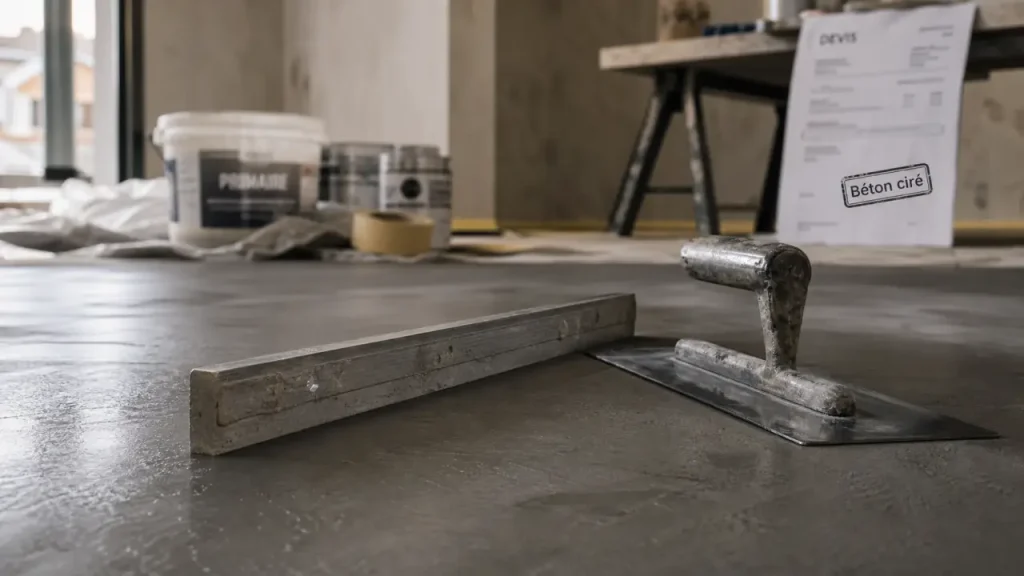 Prix du béton ciré au m² : 30 à 250 € selon la pose, le support et la finition