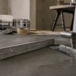 Prix du béton ciré au m2 : pose sur sol gris béton ciré