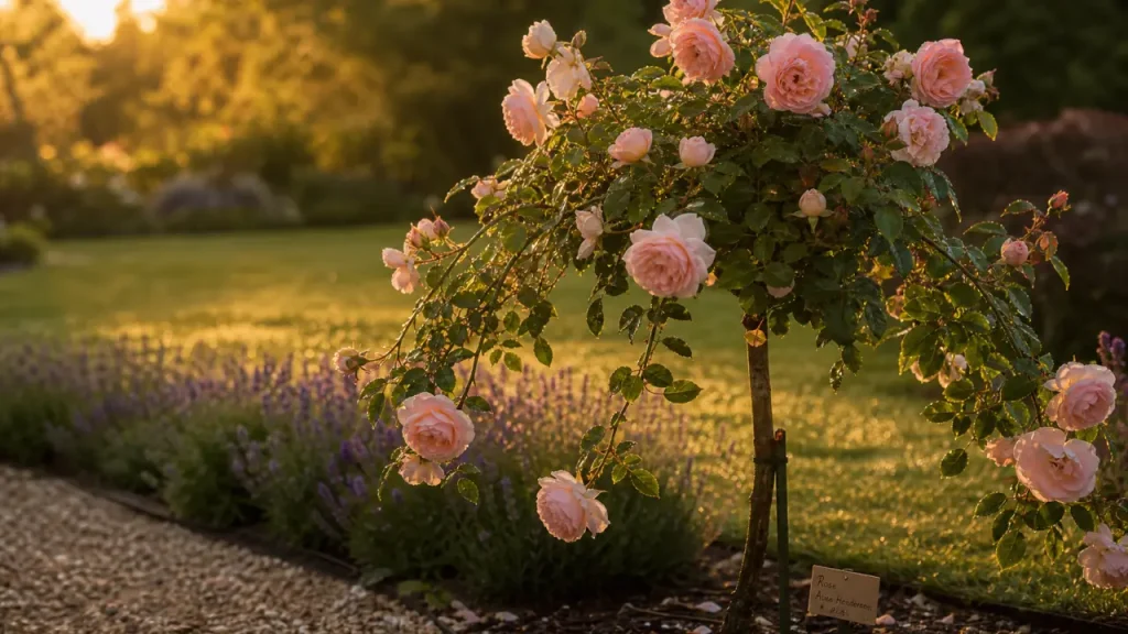 Rosier tige ou pleureur : boule nette, cascade souple, quelle forme choisir ?
