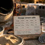 Tableau dosage ciment sable pour mortier : ciment et sable