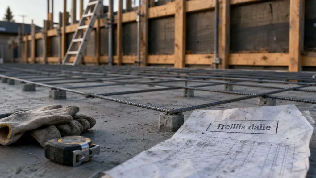 Treillis soudé pour dalle sur dalle béton