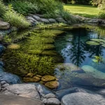 Aménagement bassin jardin : bassin en trois zones, eau claire et plantes