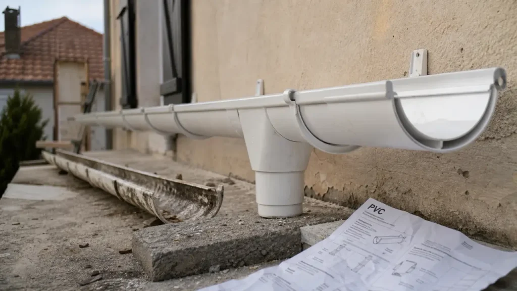 Chéneau PVC Brico Dépôt : choisir entre 2 m, 4 m et Ø 80 mm sans oublier les accessoires