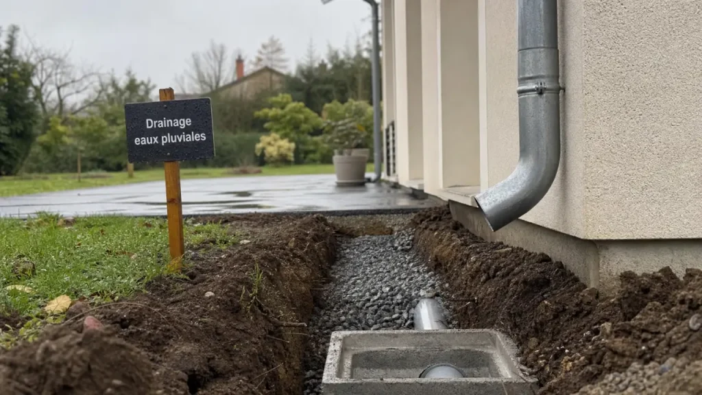 Drainage eau de pluie gouttière : où évacuer l’eau pour éviter l’humidité des fondations ?