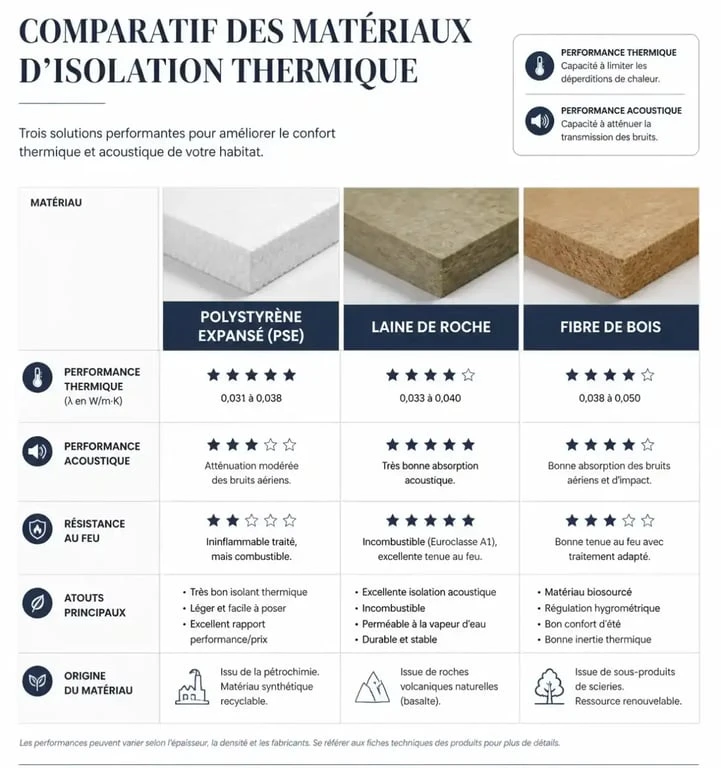 Comparatif des matériaux pour une isolation thermique extérieure à Saint-Jory