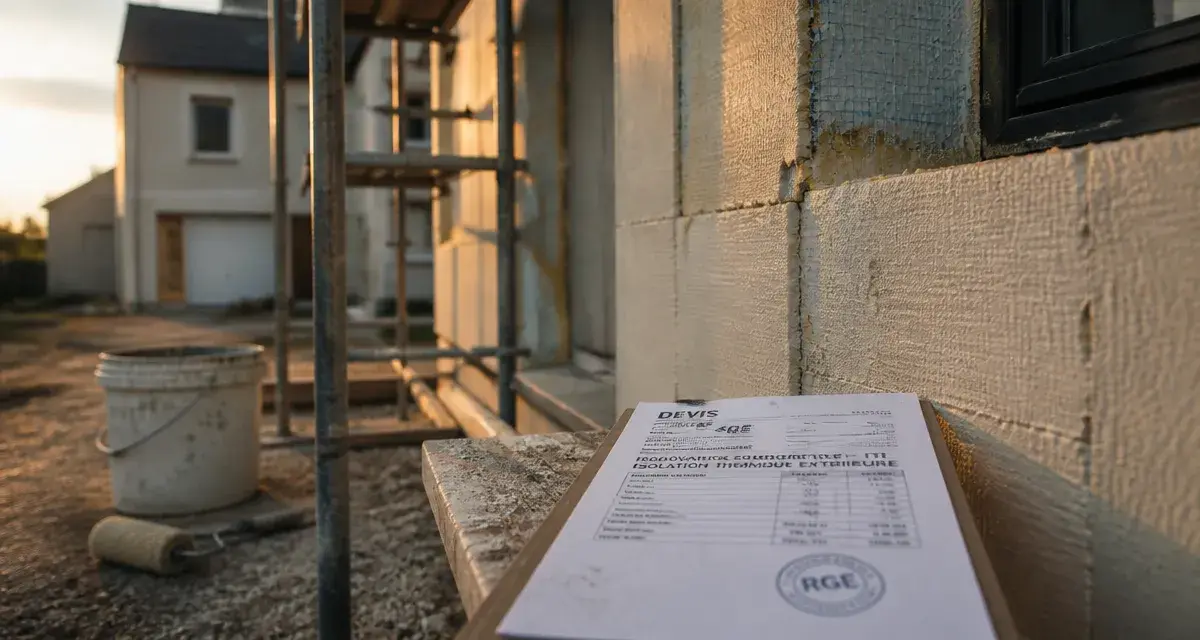 Isolation thermique extérieure Saint-Jory sur chantier avec panneaux isolants ITE