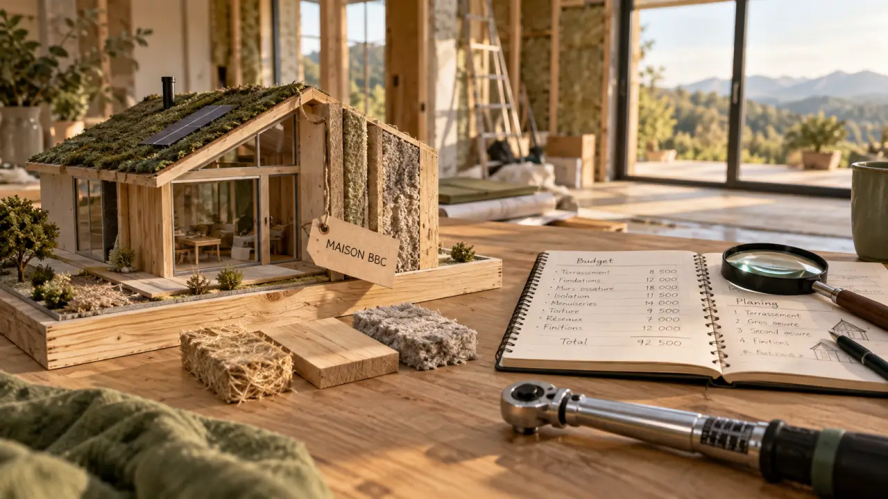 Maquette de maison écologique BBC, passive et autonome avec budget