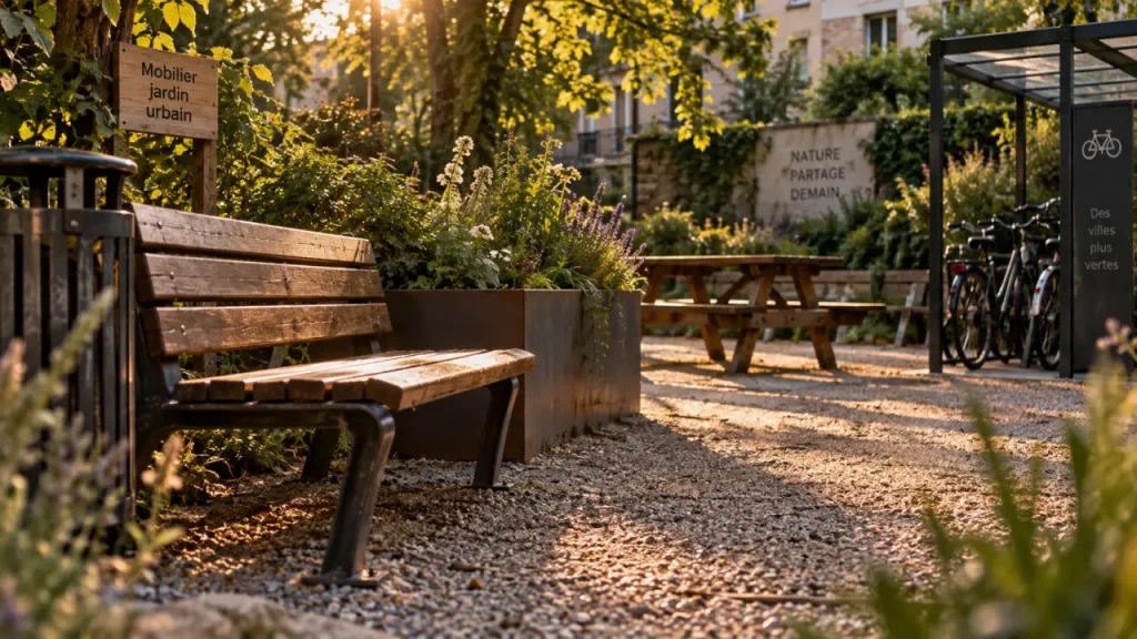Mobilier pour jardin urbain : le bon matériau réduit les coûts d’entretien