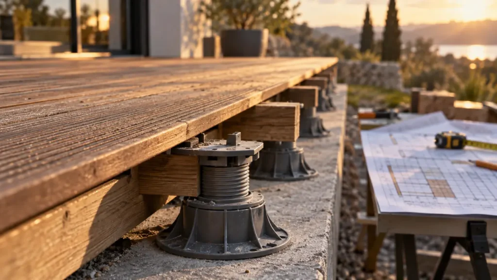 Plot terrasse bois : un mauvais entraxe peut fragiliser toute la structure